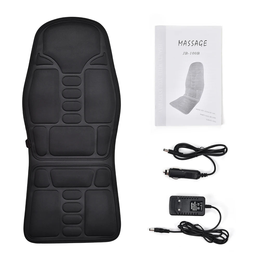 Electric Back Massager Massage Chair Cushion Heating Vibrating Car