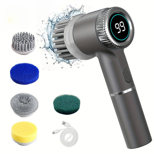 5 in 1 Electric Cleaning Brush Multifunctional Kitchen Bathroom Toilet