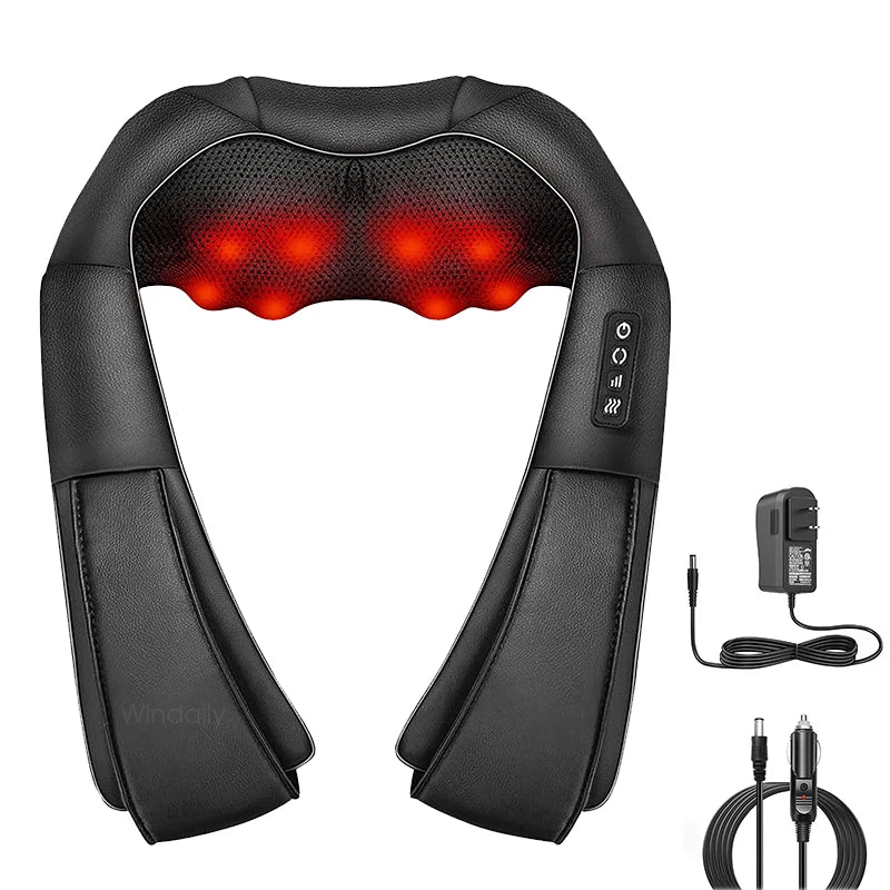 4D Shiatsu Neck and Shoulder Massager With Heat Electric Back
