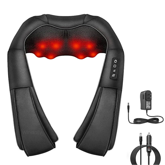 4D Shiatsu Neck and Shoulder Massager With Heat Electric Back