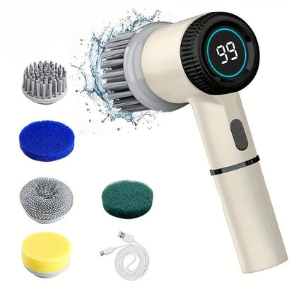 5 in 1 Electric Cleaning Brush Multifunctional Kitchen Bathroom Toilet