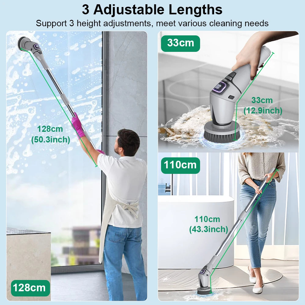 Electric Bathroom Cleaning Brush 10 in 1 Multifunctional Household