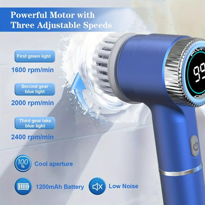 5 in 1 Electric Cleaning Brush Multifunctional Kitchen Bathroom Toilet