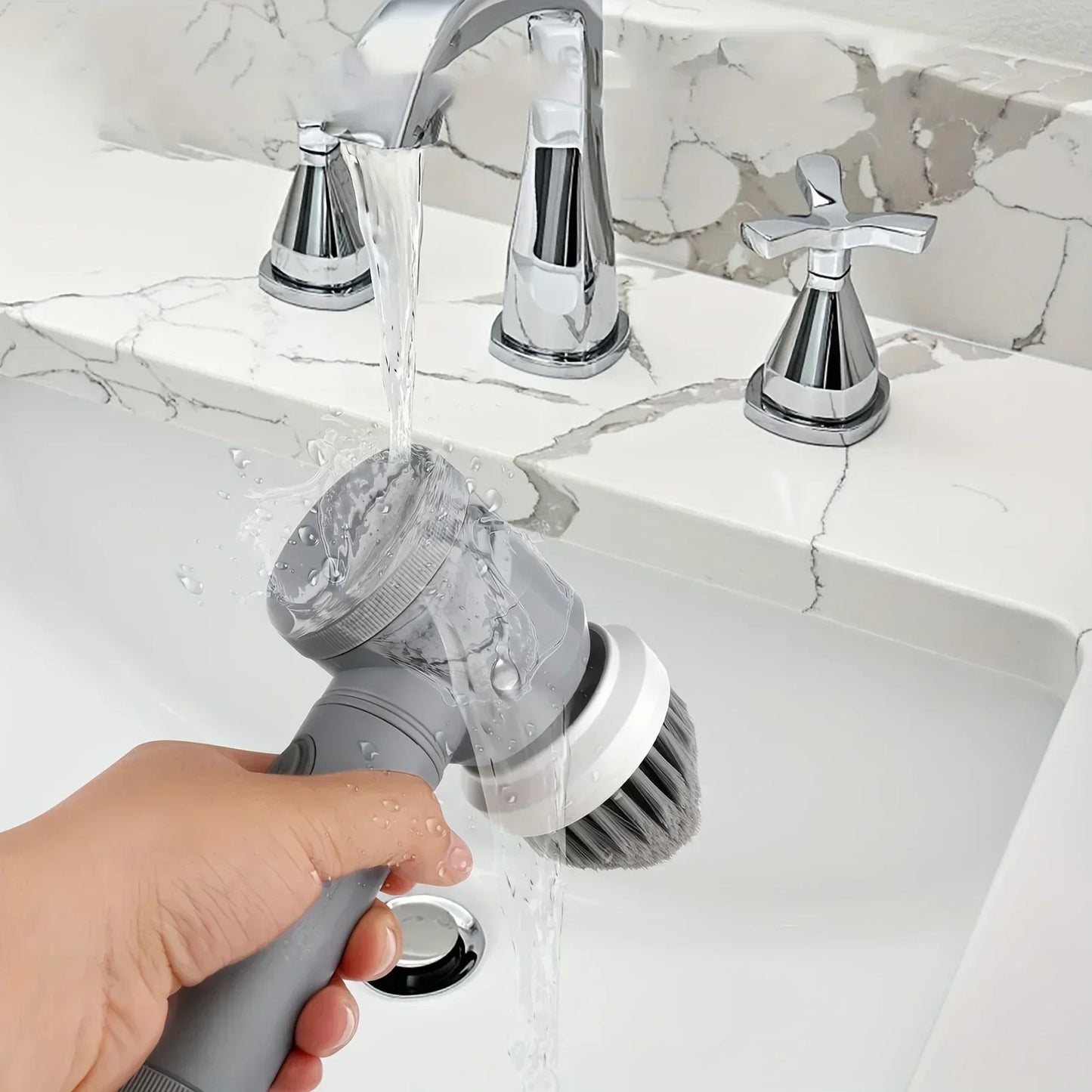Electric Spin Scrubber Cordless Spin Scrubber with 5 Replaceable Brush