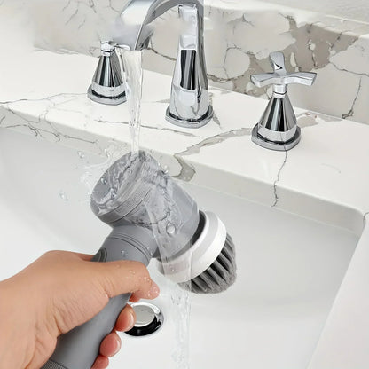 Electric Spin Scrubber Cordless Spin Scrubber with 5 Replaceable Brush