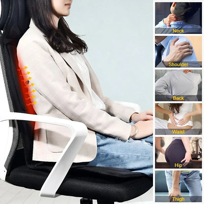 Home car massage cushion multifunctional combines neck waist vibration