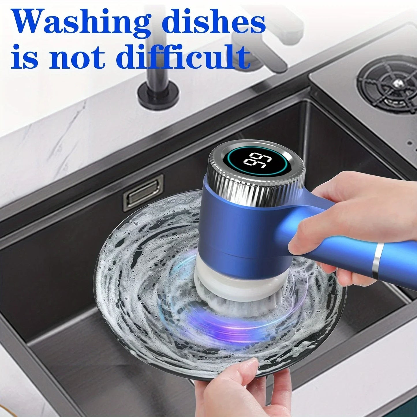 5 in 1 Electric Cleaning Brush Multifunctional Kitchen Bathroom Toilet