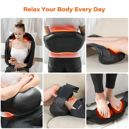 4D Shiatsu Neck and Shoulder Massager With Heat Electric Back
